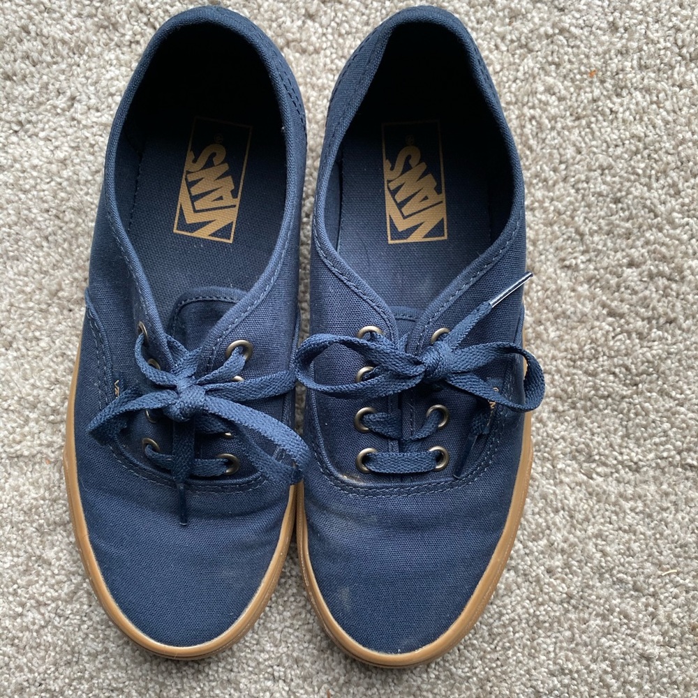 Vans Navy With Gum Sole